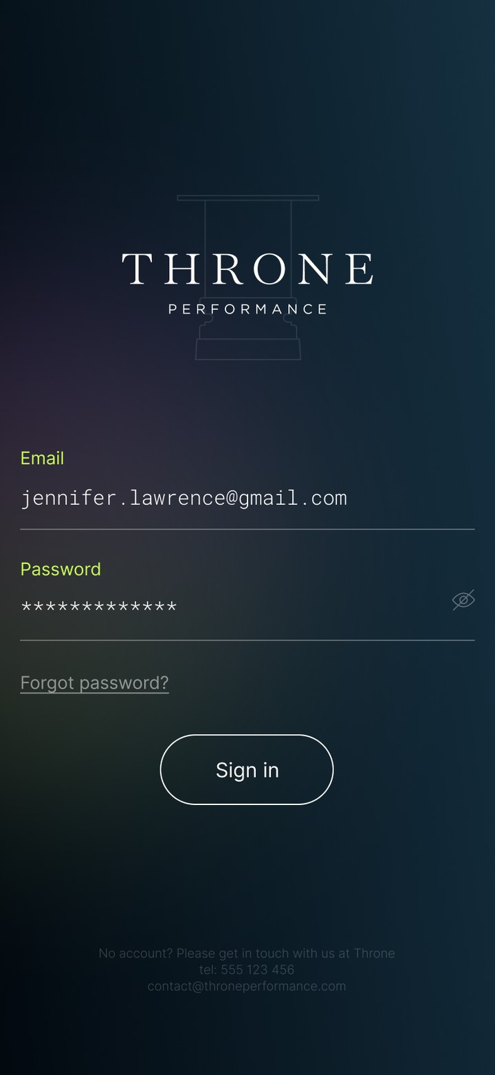 Member sign in